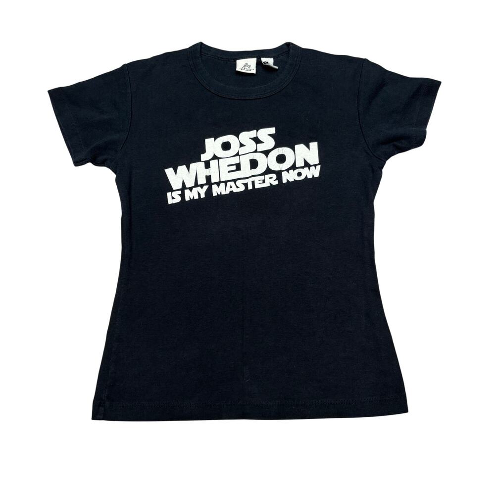 Vintage Y2K Joss Whedon Is My Master Now Baby Tee Shirt Women's Medium Buffy